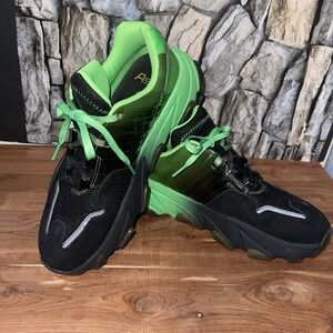 ASH Chunky Sole Neon Green/Blk Sneakers EU 39 US 9 Gravity Patrick Ithier French